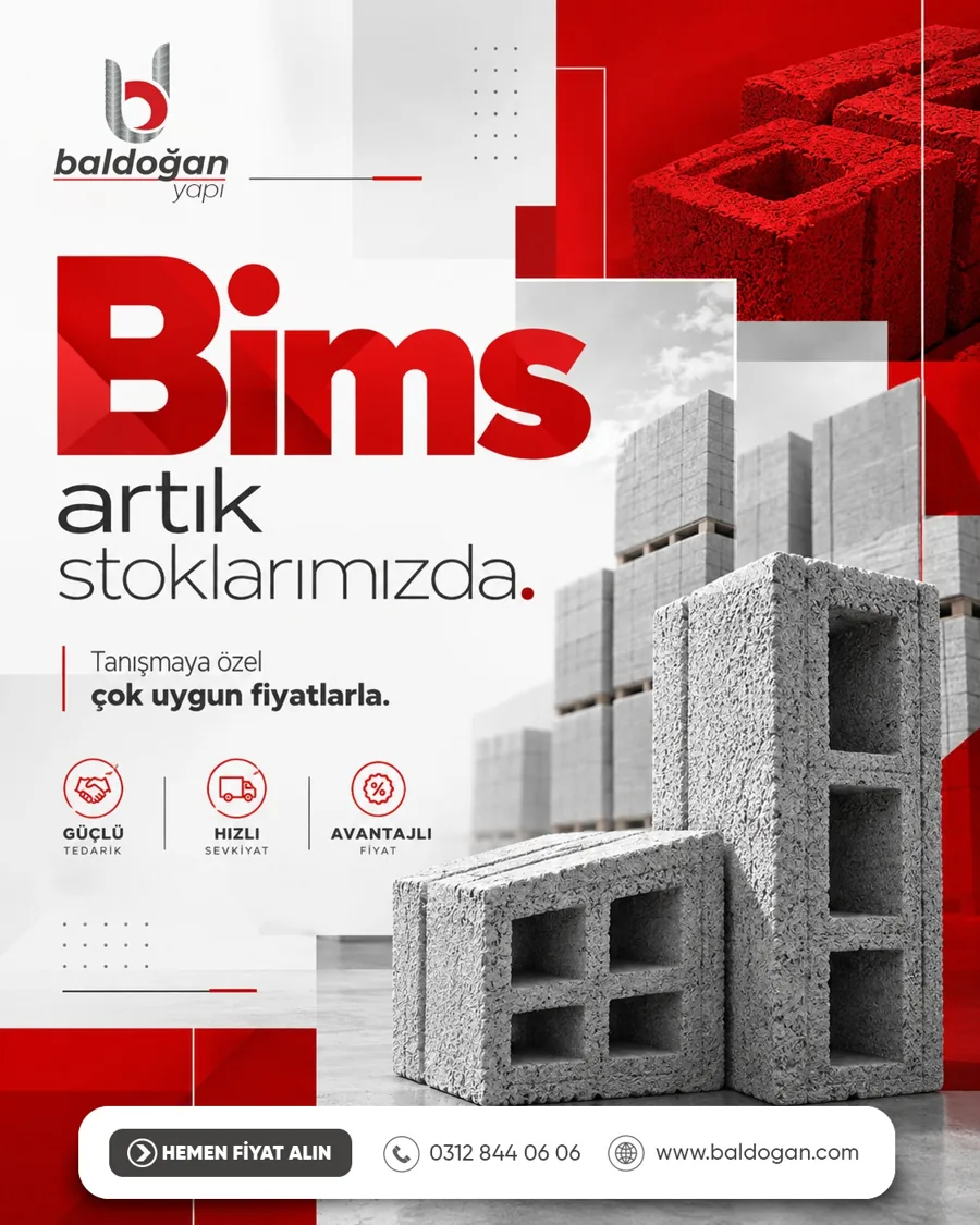 Bims artık stoklarımızda — Baldoğan Yapı