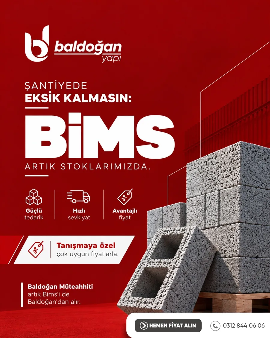 Şantiyede eksik kalmasın: bims artık stoklarımızda